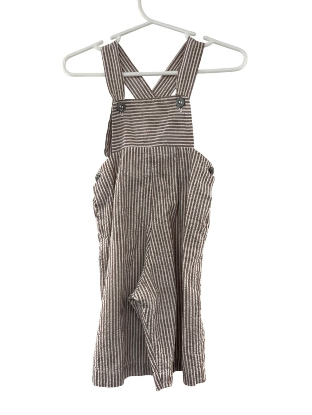 Vintage Handmade Baby Boy 6/9 Mo? Outfit Overalls Shirt Striped Set Used - Picture 2 of 16